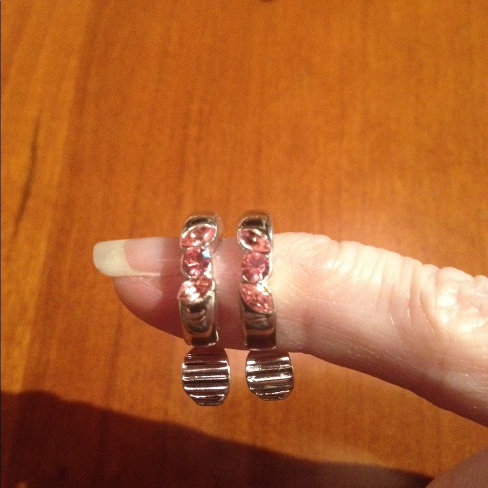 MONET Pink Fire crystal necklace & earring SET! - Picture 4 of 10